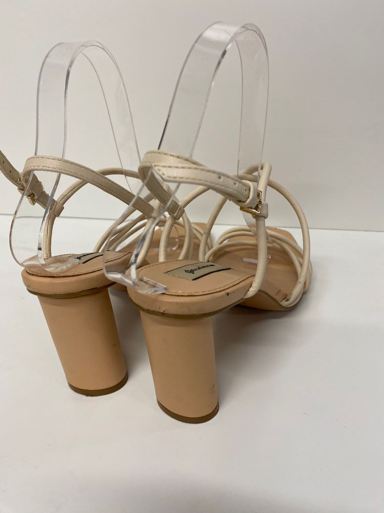 Gorgeous Stradivarius Heeled Sandals uk4 Beige Strappy CP002