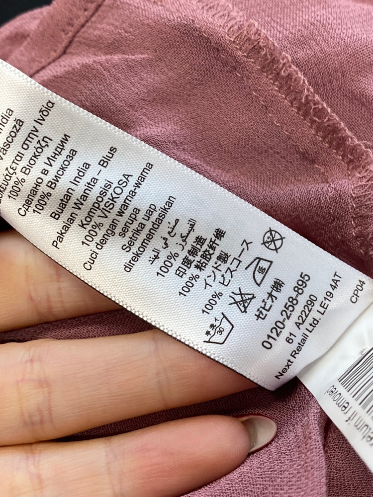 Gorgeous Next Halterneck top UK 16 Purple cut out shoulder summer boho DF001