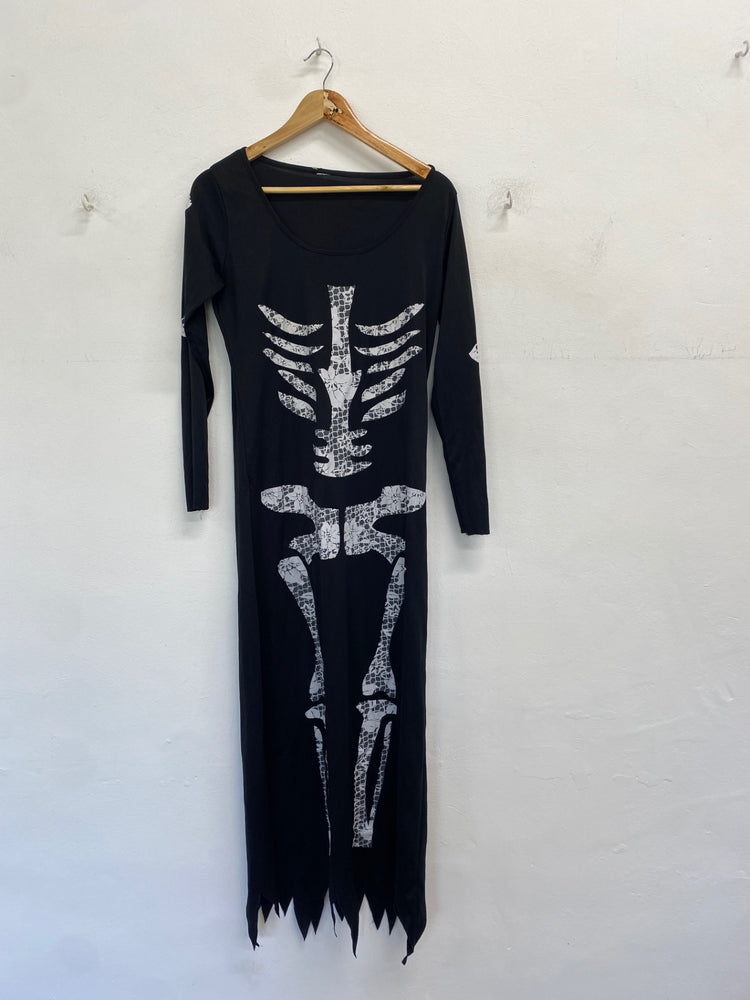 Stunning No brand Costume Dress Uk L Black and white skeleton Halloween KM001