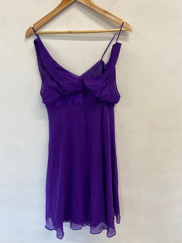 Stunning Lk bennett Dress UK 10 Purple summer race day AM011