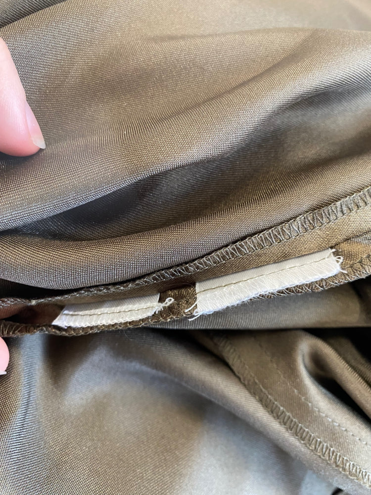 Stunning Coast Strapless Midi Dress S Olive Green AM011