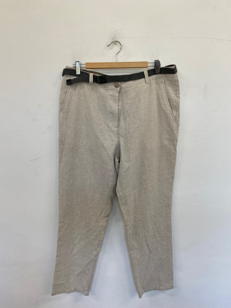 Stunning Rohan Trousers UK 16 Beige Pinstripe KM001