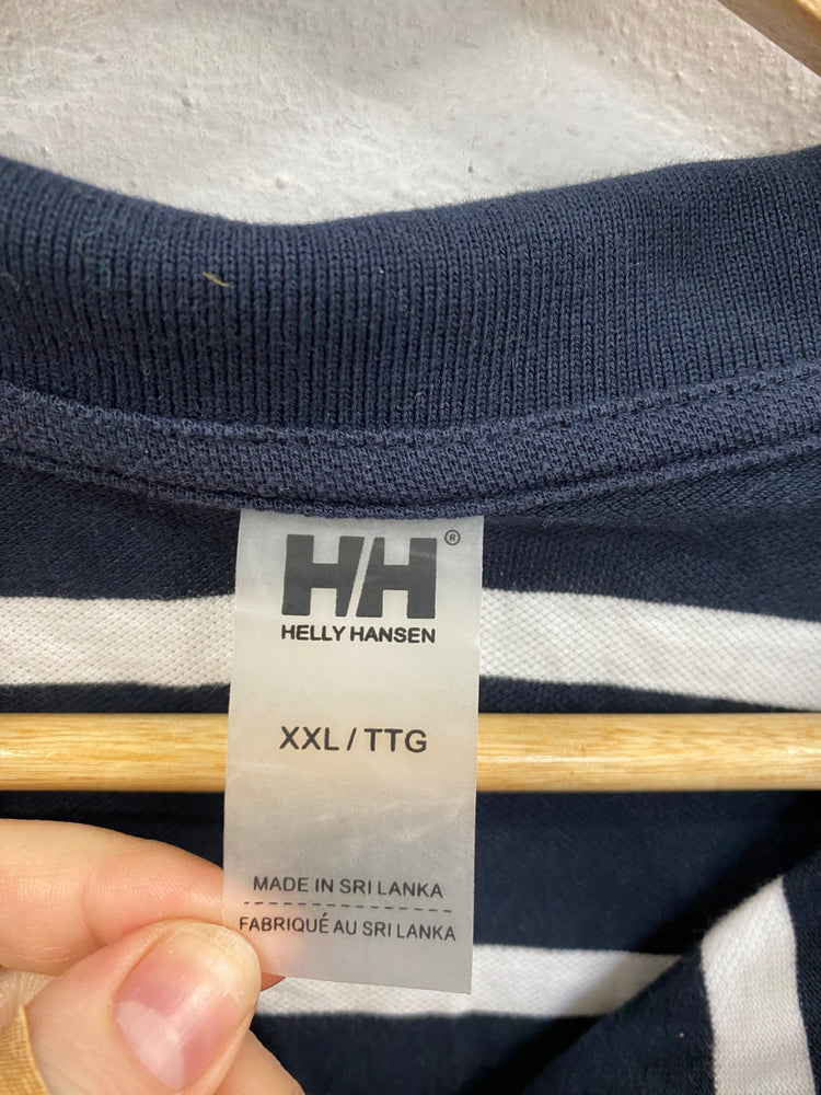 Smart Helly Hansen Polo Shirt XXL Navy & White Stripe KM001