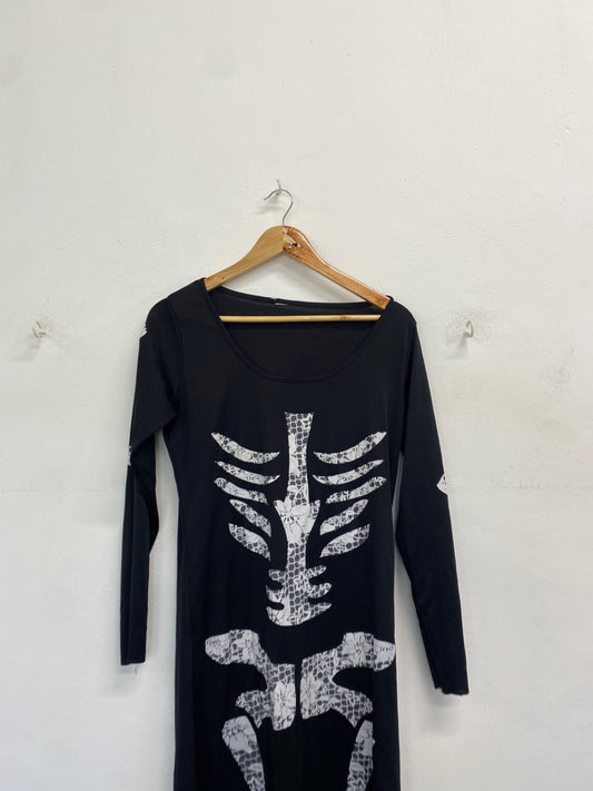 Stunning No brand Costume Dress Uk L Black and white skeleton Halloween KM001