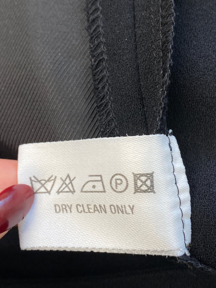 Stunning Linea Cropped trousers wide leg office vibe UK 16 Black KM001