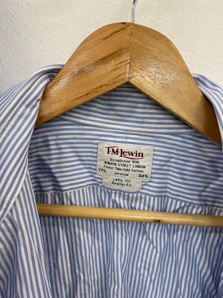 Smart TM Lewin & Charles Tyrwhitt Shirts Duo XL Blue #7 KM001