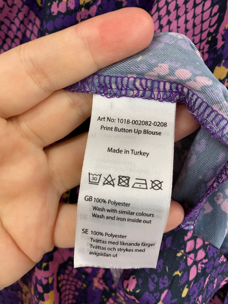 Stunning NA-KD Outfit Co-ord L-XL Purple Reptile Print KM001