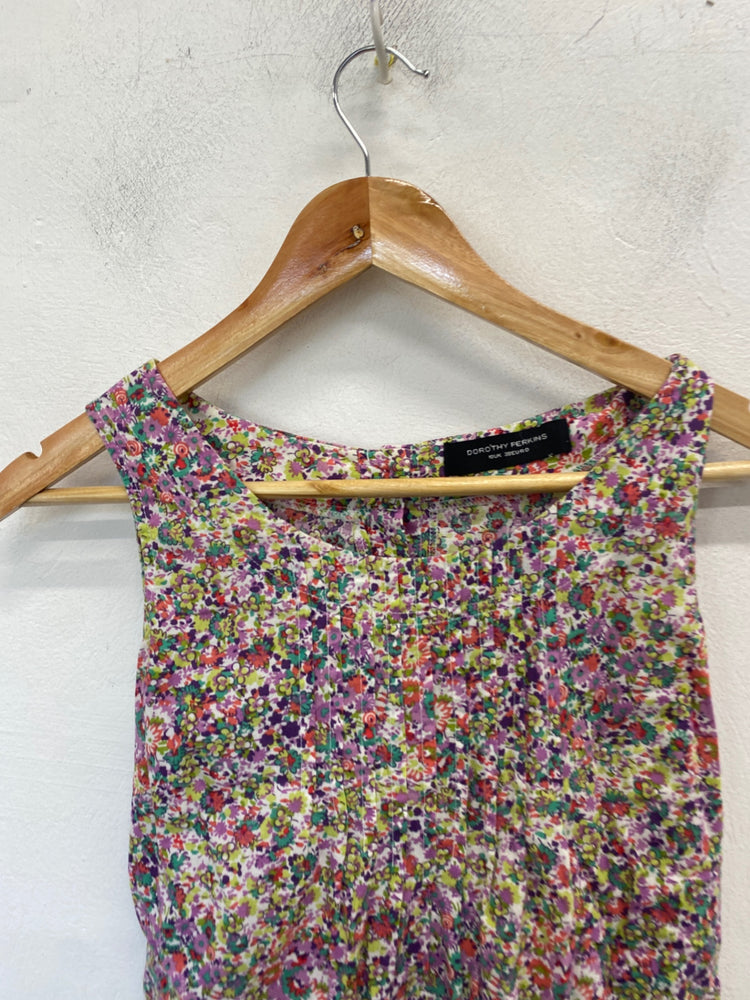 Stunning Dorothy Perkins Tank Top UK 10 Multicolored floral AM011