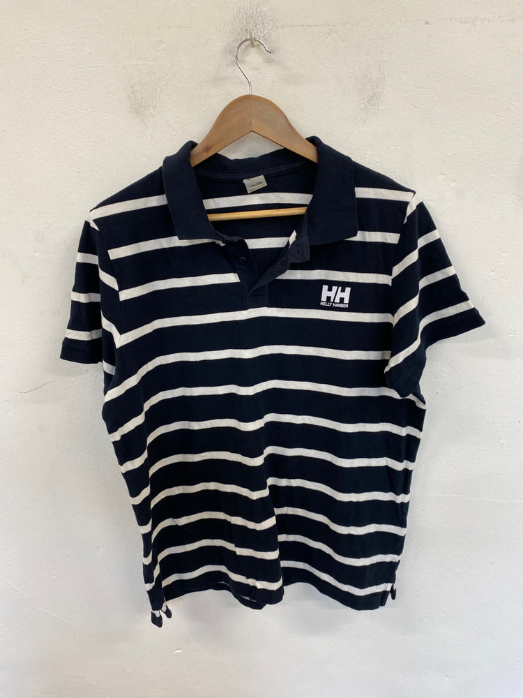 Smart Helly Hansen Polo Shirt XXL Navy & White Stripe KM001
