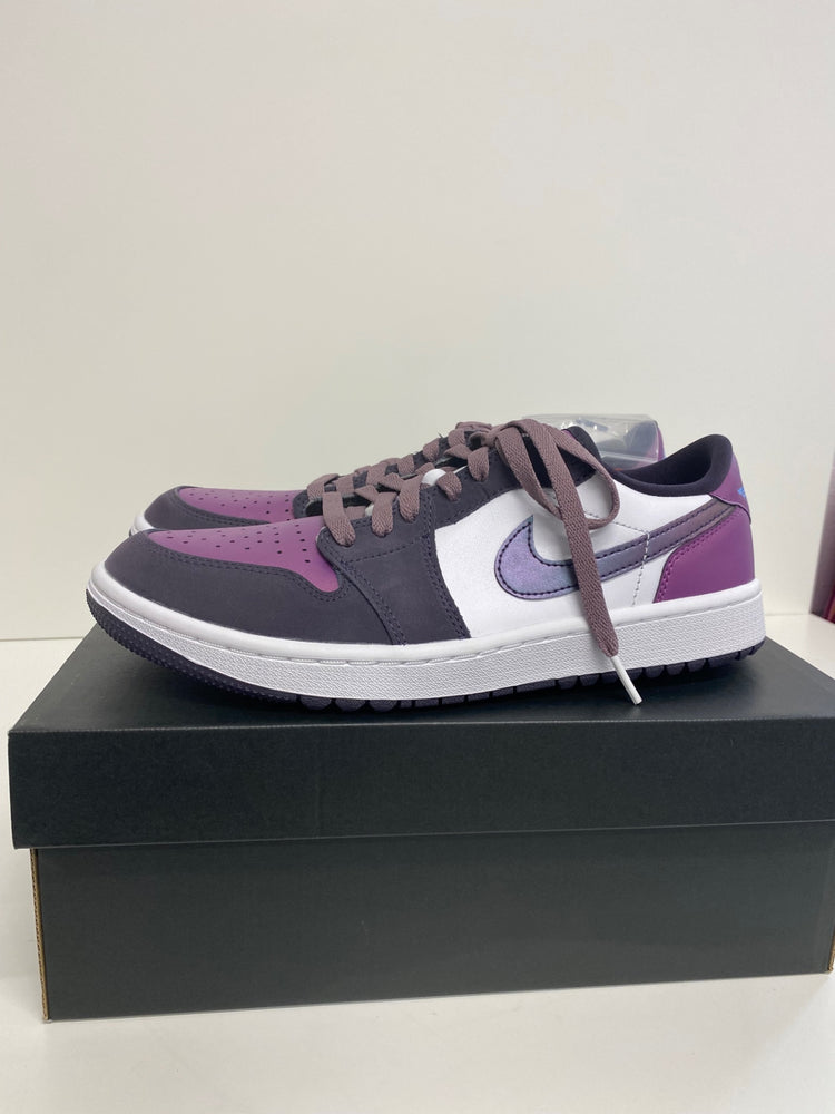 Stunning Nike Jordan 1 Low Golf Golf Trainers Uk7.5 Purple BB001