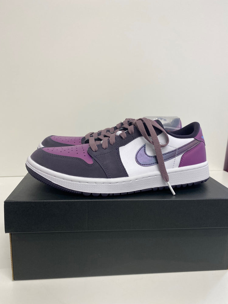 Stunning Nike Jordan 1 Low Golf Golf Trainers Uk7.5 Purple BB001