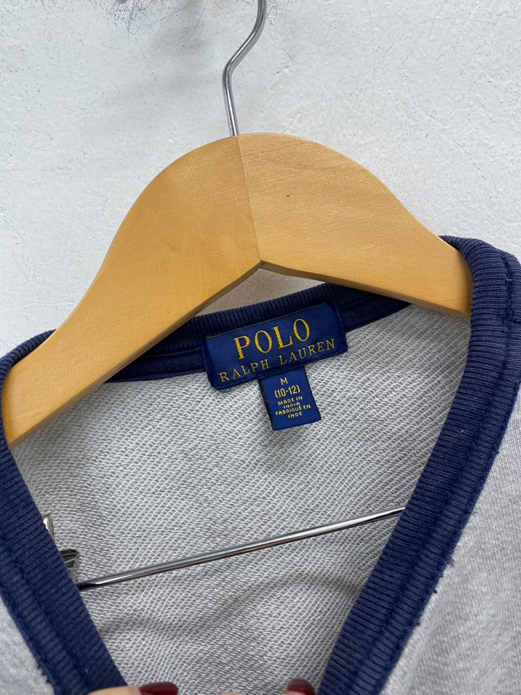 Classic Polo Ralph Lauren Sweatshirt Age 10-12 Grey splatter BS001