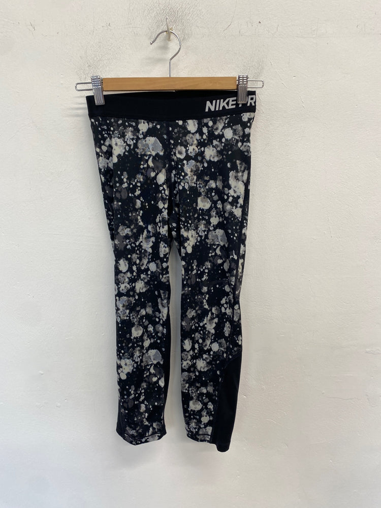 Stunning Nike Pro Leggings Uk s Black splatter active BB001