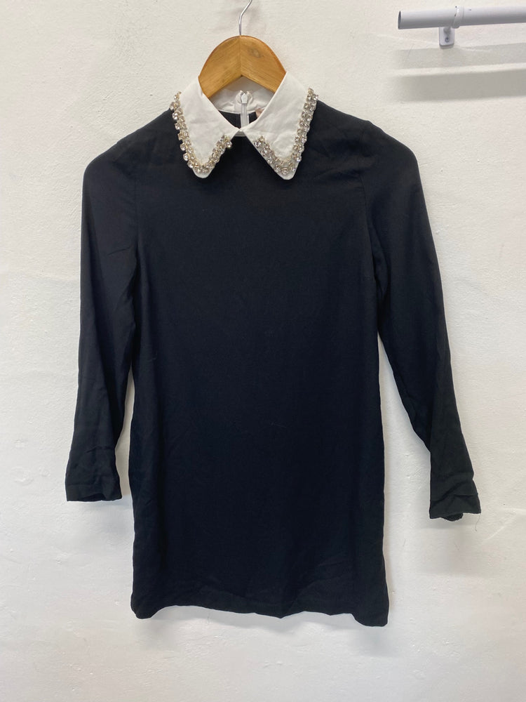 Classic N°21 Mini Dress UK 10 Black embellished collar BB001