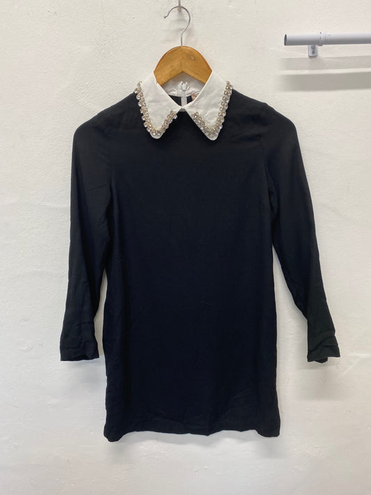 Classic N°21 Mini Dress UK 10 Black embellished collar BB001