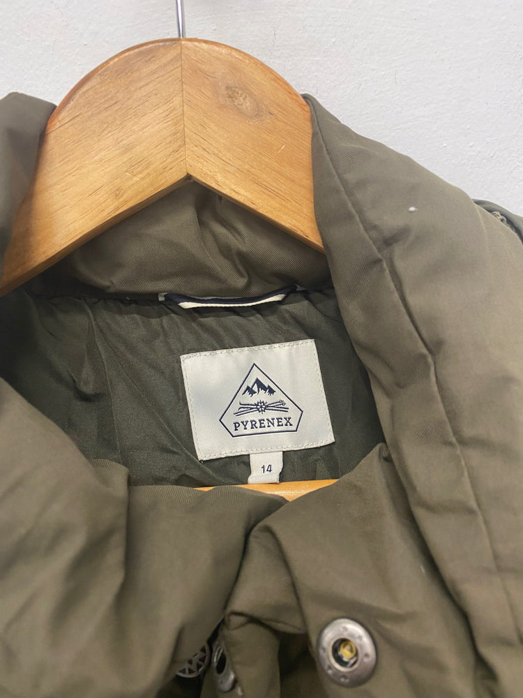 Classic Pyrenex down filled Puffer Jacket Age 14 Olive Green BB001