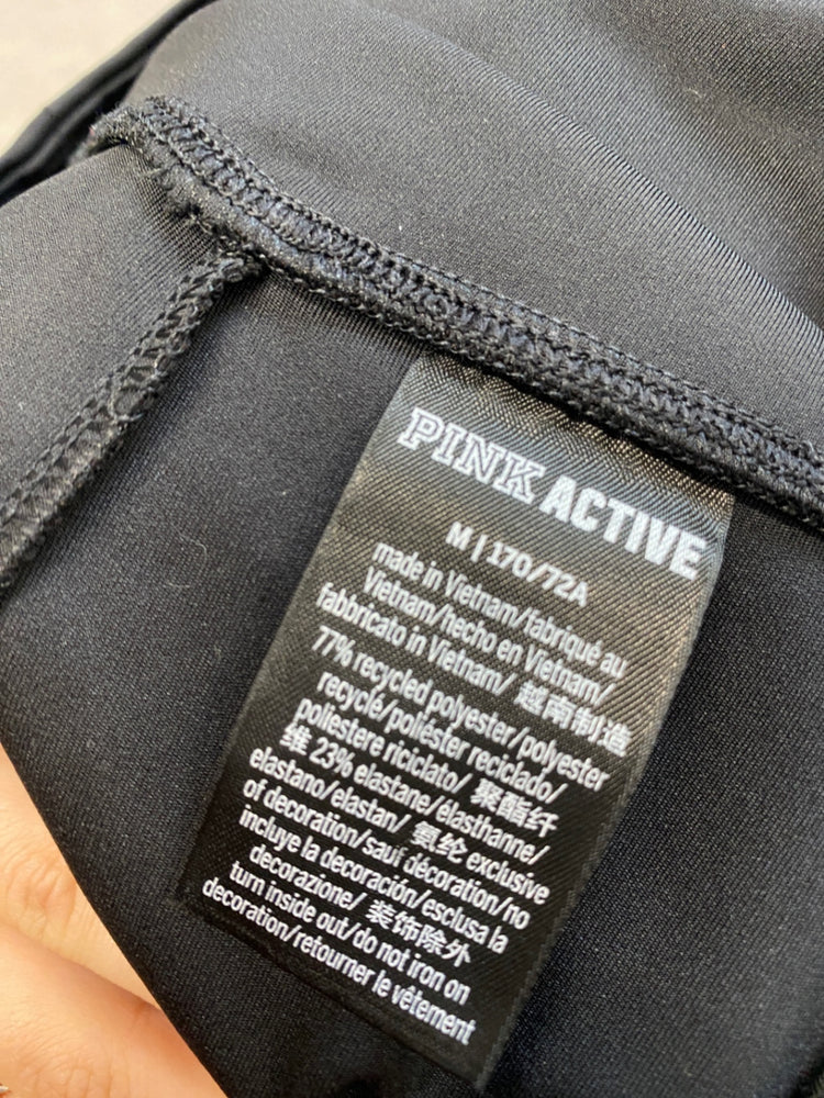 Stunning Victoria secrets pink Leggings Uk M Black active BB001