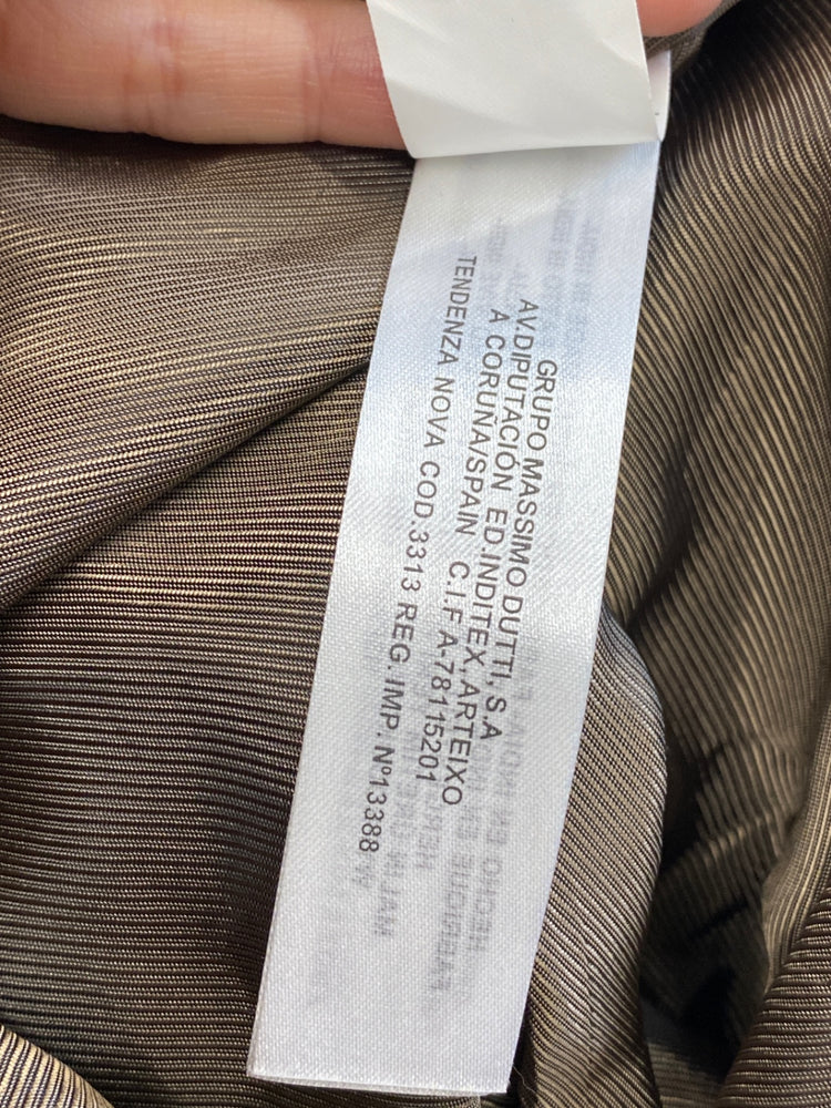 Stunning Massimo Dutti Dress S Brown suede formal BB001