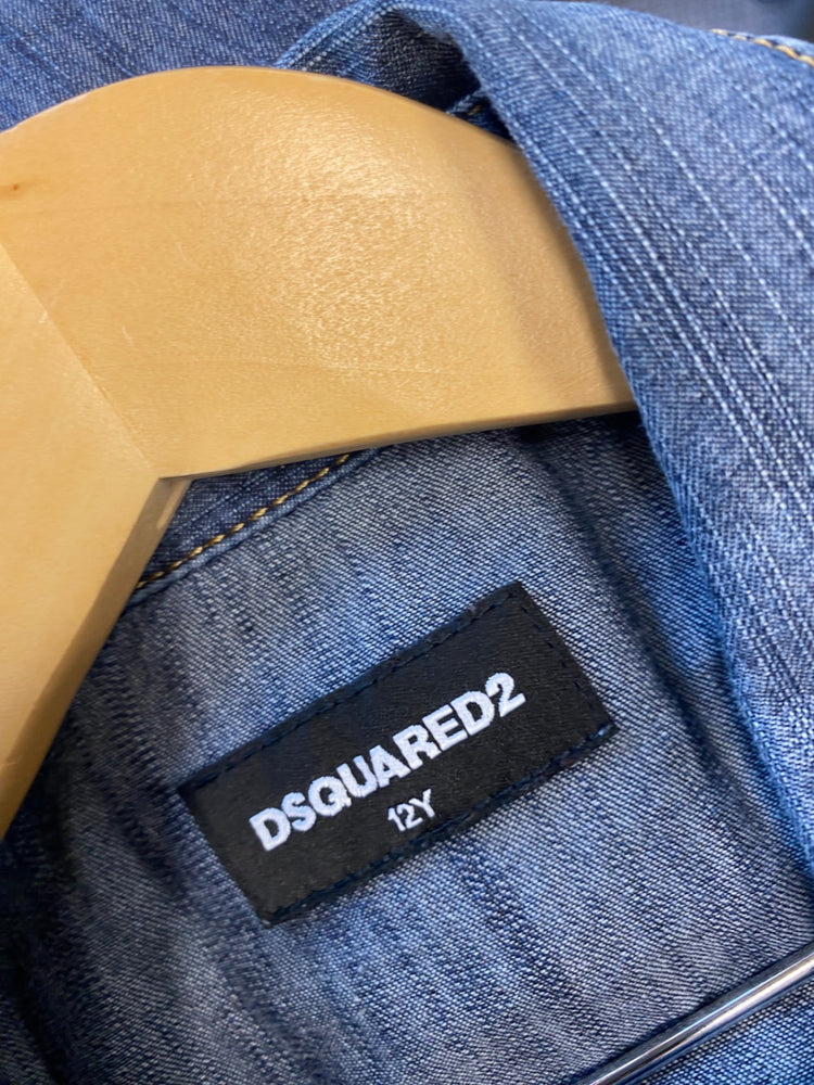 Classic DSQUARED2 Shirt Age 12 Blue poppers western BB001