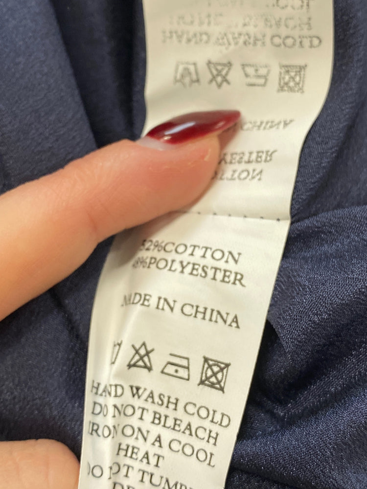 Stunning Comino couture Dress Uk 12 Paisley navy bandeau BB001