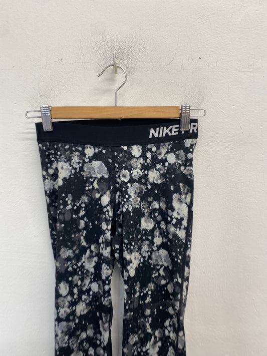 Stunning Nike Pro Leggings Uk s Black splatter active BB001