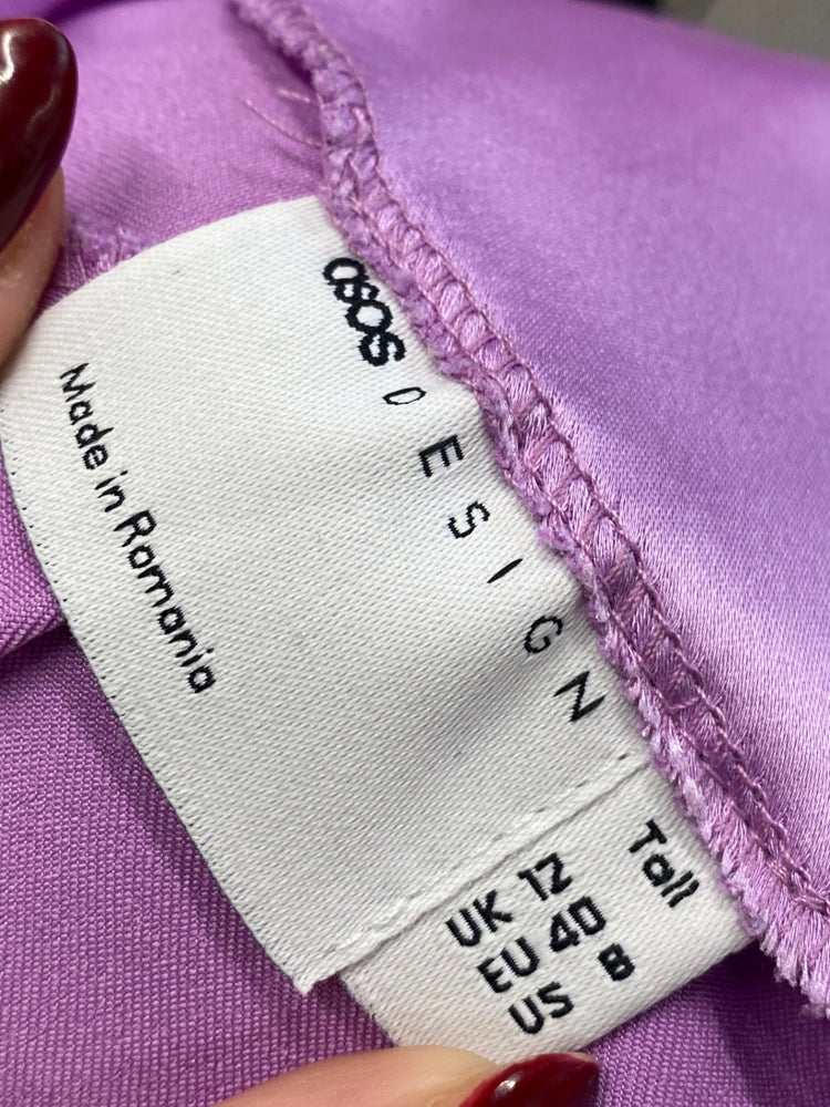 Stunning Asos Design Dress Uk 12 Lavender maxi wedding season AM006