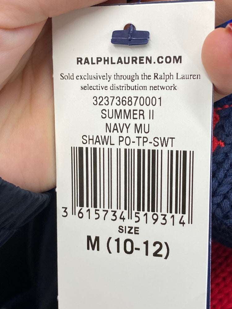 Classic Ralph Lauren Sweater Age 10-12 Red navy knit BB001