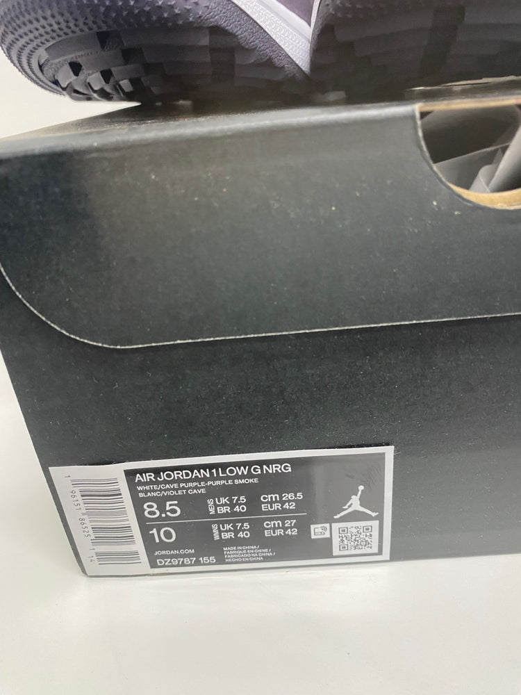 Stunning Nike Jordan 1 Low Golf Golf Trainers Uk7.5 Purple BB001