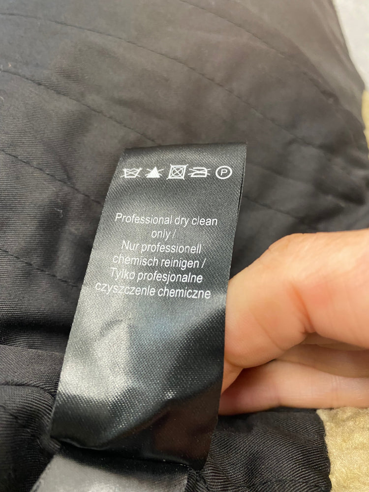 Stunning Michael Kors Leather shearling Jacket UK 10 Black Classic BB001