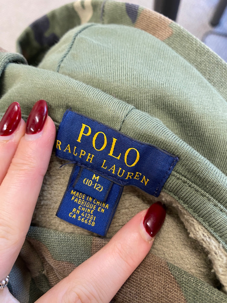 Classic POLO Ralph Lauren Hoodie Age 10-12 Camouflage khaki BB001