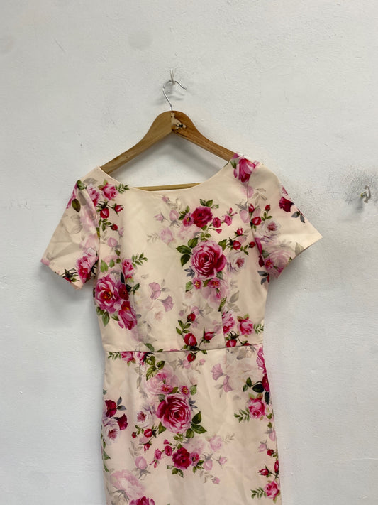 Stunning Paper dolls Dress UK 10 Cream floral mermaid AM006