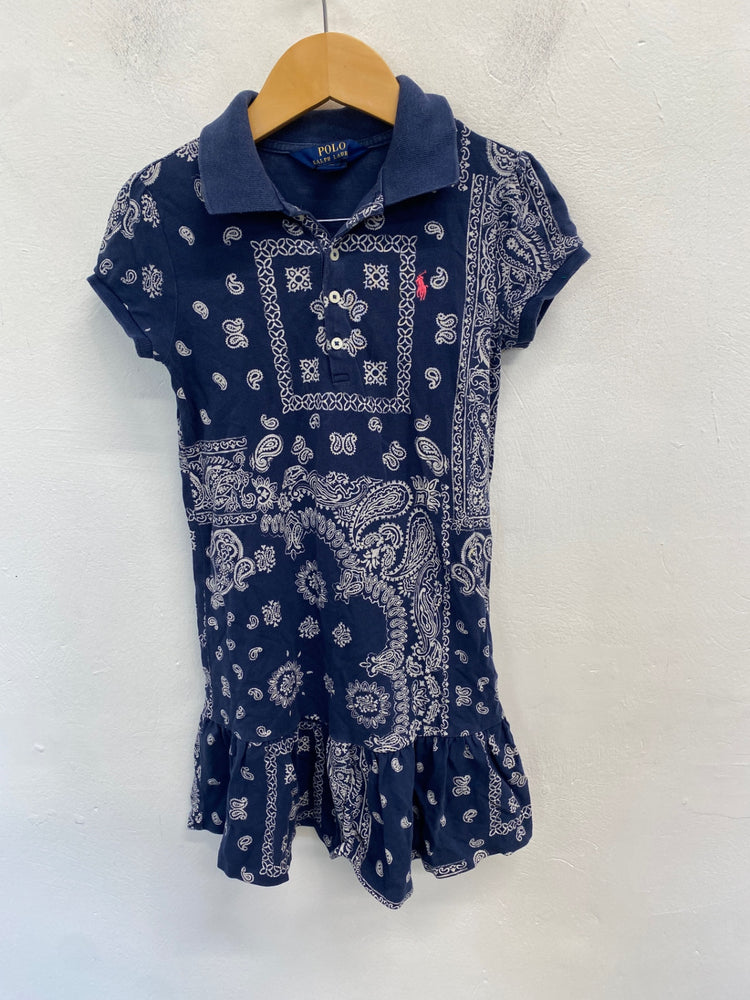 Classic Polo Ralph Lauren Dress Age 6 Navy paisley BB001