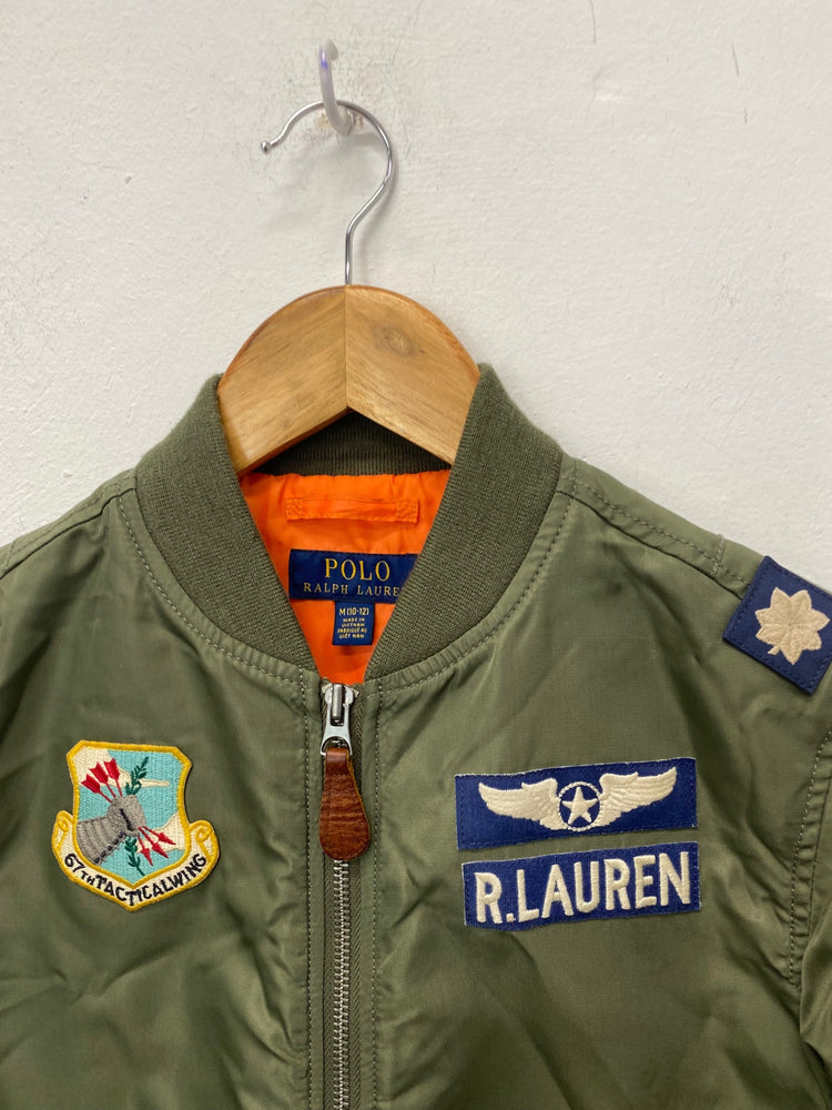 Classic Ralph Lauren Bomber Jacket Age 11-12 Olive Green BB001
