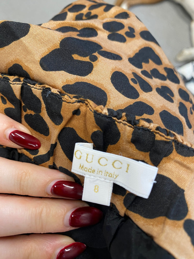 Classic Gucci Skirt Age 8 Brown and Black leopard BB001