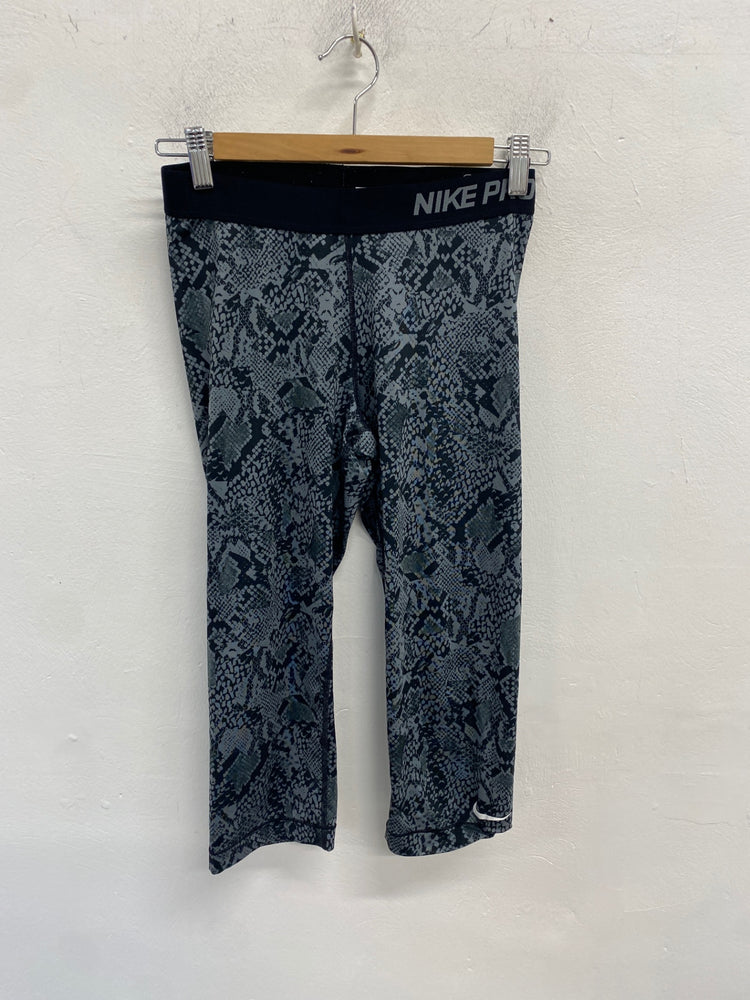Stunning Nike Pro Leggings Uk M Grey snake print BB001
