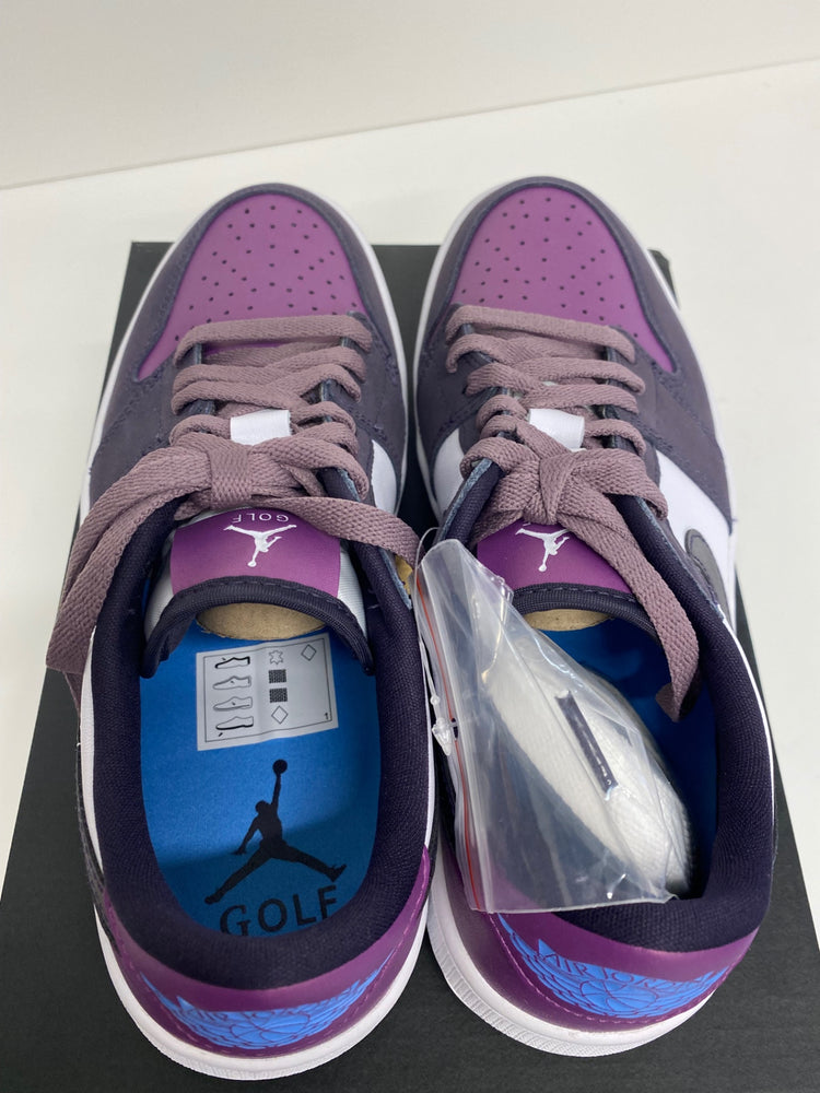 Stunning Nike Jordan 1 Low Golf Golf Trainers Uk7.5 Purple BB001
