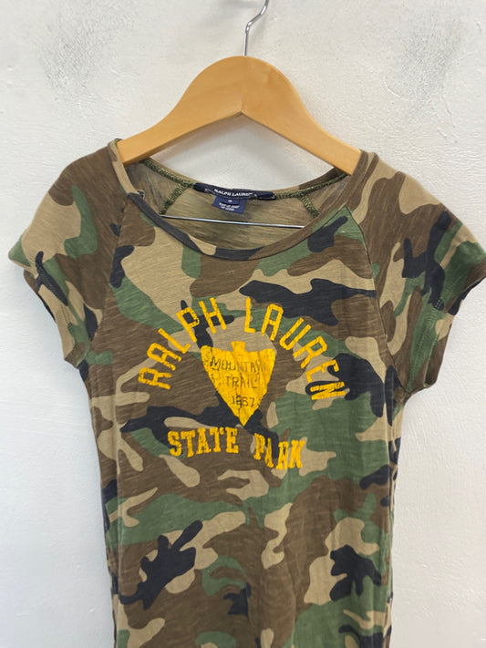 Classic Ralph Lauren Dress Age 6 Camouflage khaki summer BB001