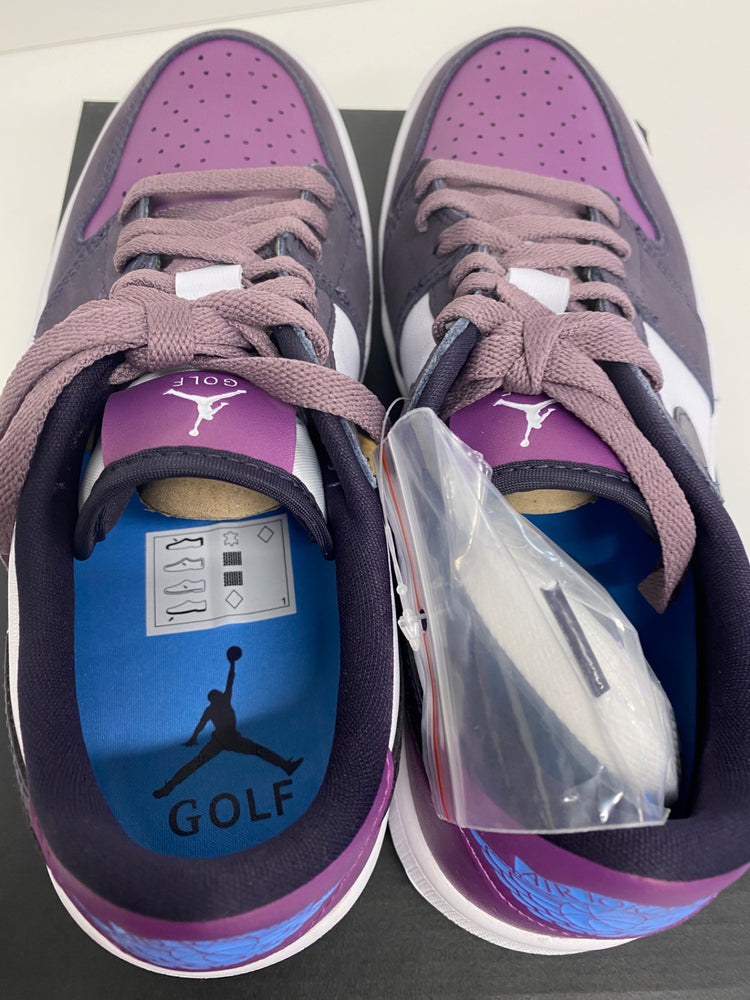 Stunning Nike Jordan 1 Low Golf Golf Trainers Uk7.5 Purple BB001