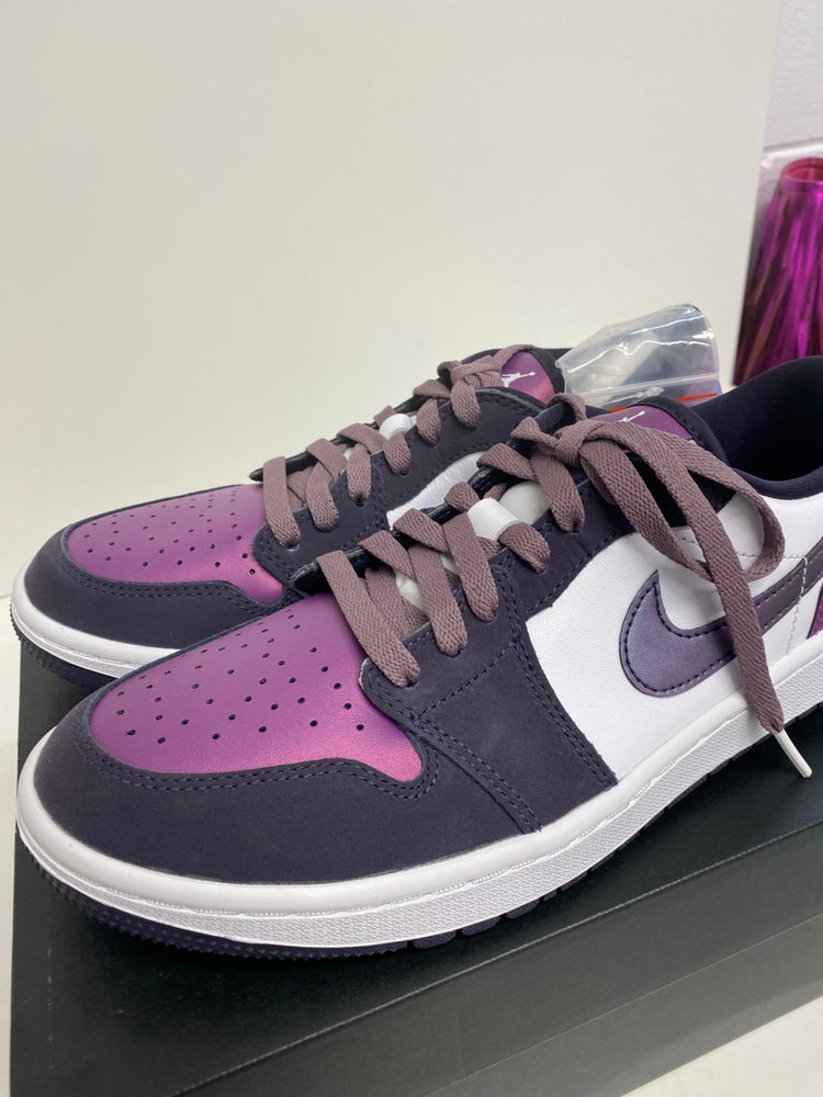 Stunning Nike Jordan 1 Low Golf Golf Trainers Uk7.5 Purple BB001