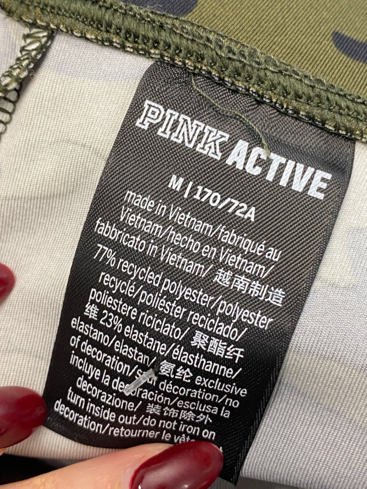 Stunning Victoria secrets pink Leggings Uk M Camouflage khaki BB001