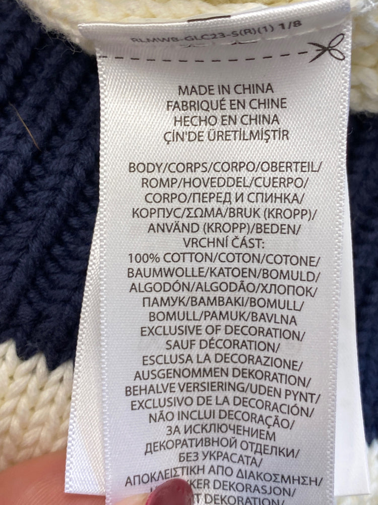 Classic Ralph Lauren Sweater Age 10-12 Red navy knit BB001