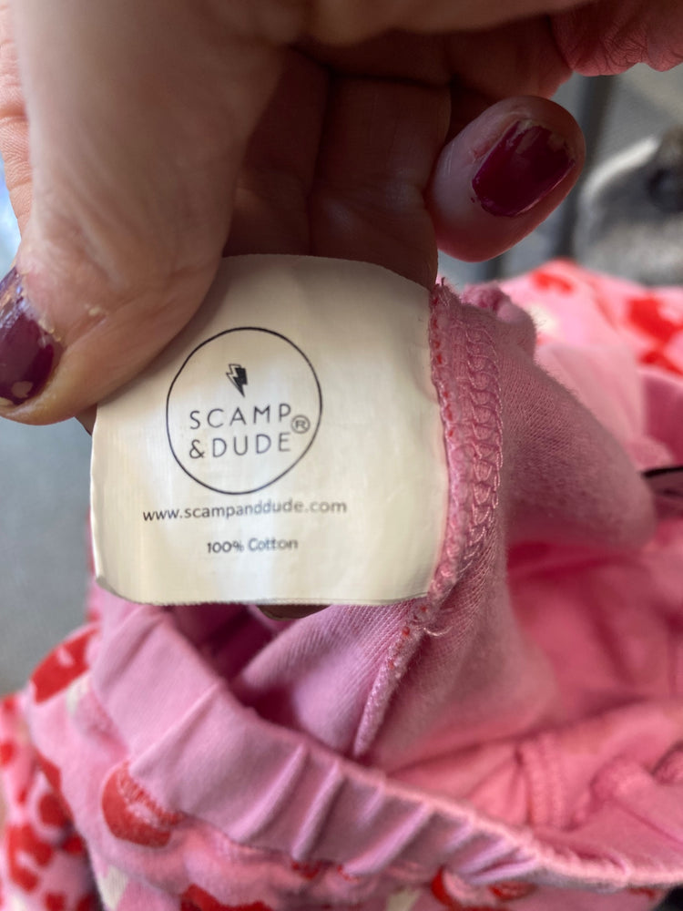 Classic Scamp & dude Pajamas set Age 10-11 Pink & Red BB001