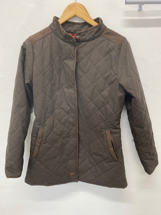 Stunning Dubarry Jacket UK 8 Brown padded classic BB001