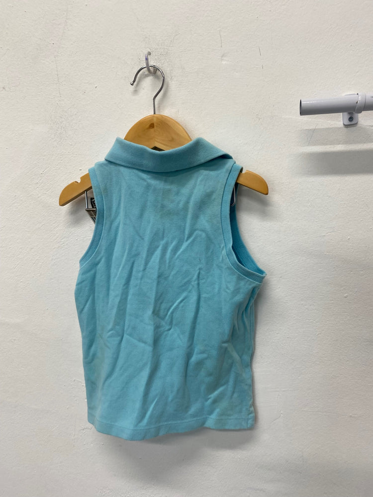 Classic Ralph Lauren Sleeveless Polo Shirt Age 7 Light Blue BB001