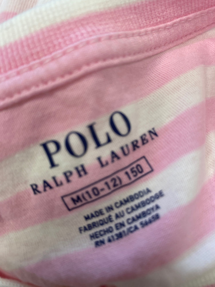 Classic Polo Ralph Lauren T-Shirt Age 10-12 Pink striped oversized BB001