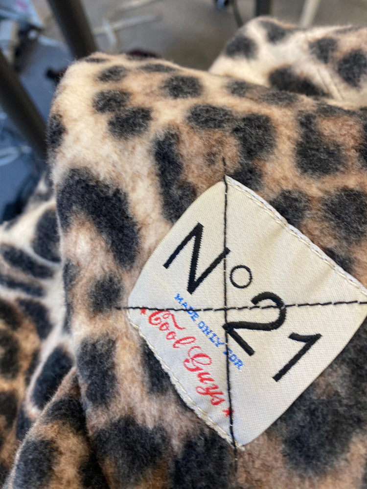 Classic No.21 Hoodie Mini Dress Age10 Leopard print (tan, black, and beige) BB001