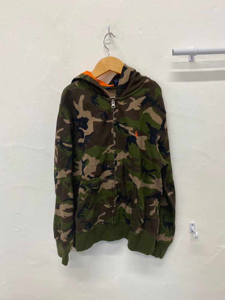 Classic Polo Ralph Lauren Zip through Hoodie Age 10-12 khaki Camo BB001