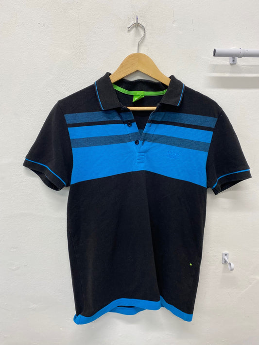 Classic BOSS Polo Shirt UKM Black and Blue slim Fit BB001