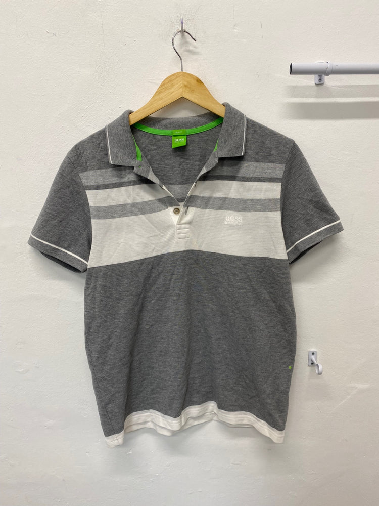 Classic BOSS Polo Shirt UKM Grey & white BB001