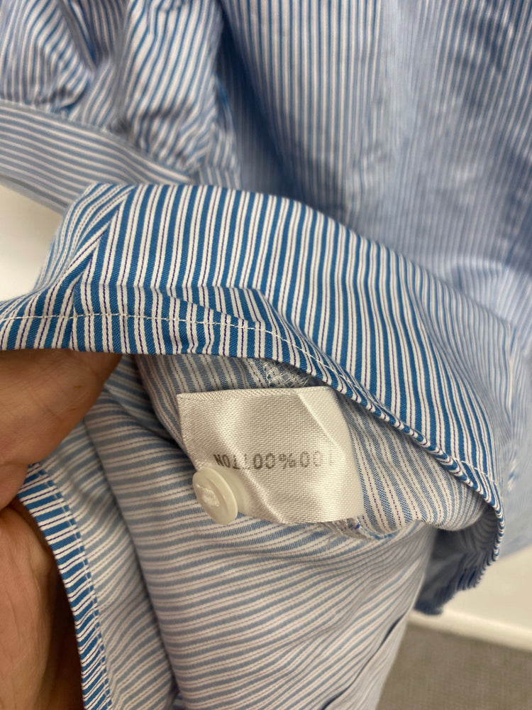 Classic Pink Blouse UK12 Blue and white